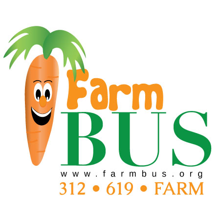 Farm Bus logo post card design.