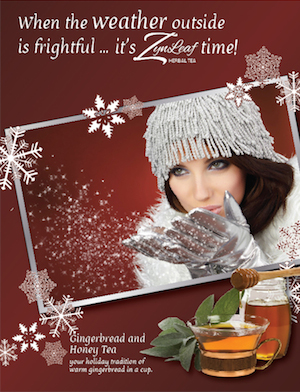 Zynleaf Gingerbread and Honey Tea magazine ad.