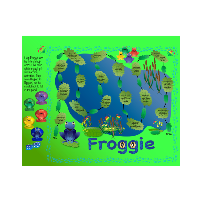 Froggie board game design.