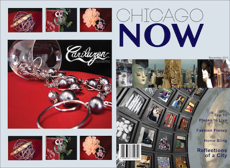 Chicago Now magazine front cover layout design.