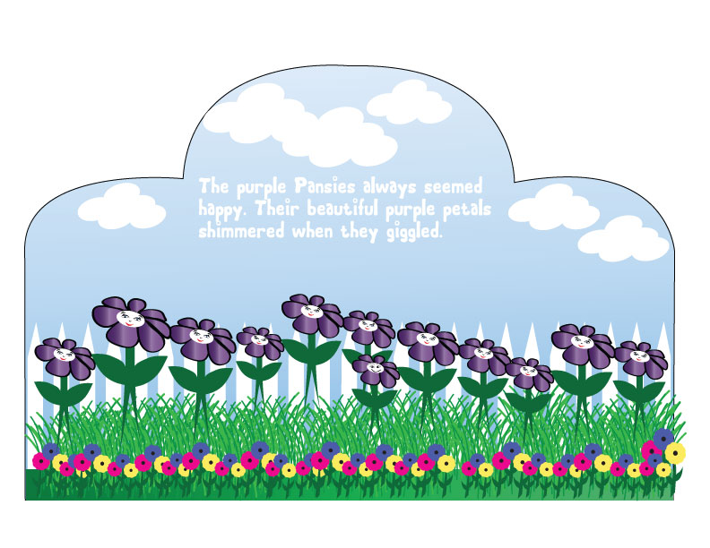 The Purple Pansies petals almost seem to shimmer when they giggled.