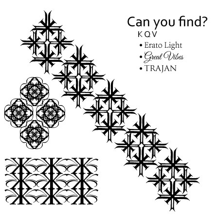 Typography art using font to make intricate patterns.